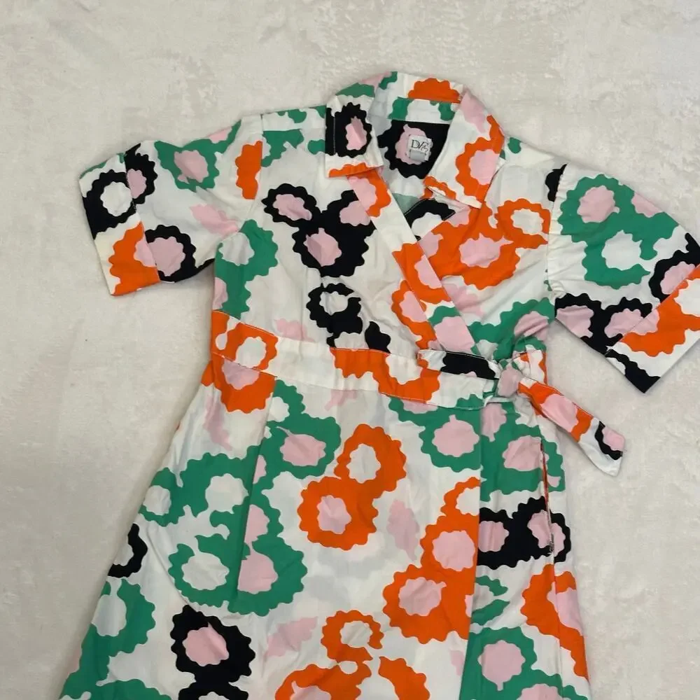 DVF x Gap Wrap Dress sz 5 Girls Gap Dress Floral Print Wrap Dress